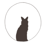 Heart Center Self-Healing Sanctuary Logo. A silhouette of a coyote.